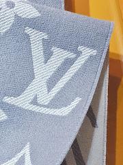 LV Monogram Cashmere Scarf Grey 1154 Size 186x34cm - 6