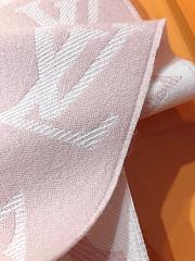 LV Monogram Cashmere Scarf Pink 1154 Size 186x34cm - 3