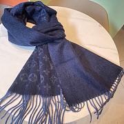LV Monogram Scarf Blue 1147 Size 200x35cm - 2