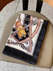 LV Scarf 1059 Pink Black Size 100x200cm - 3