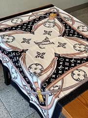 LV Scarf 1059 Pink Black Size 100x200cm - 4