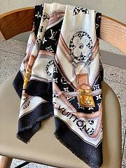LV Scarf 1059 Pink Black Size 100x200cm - 5