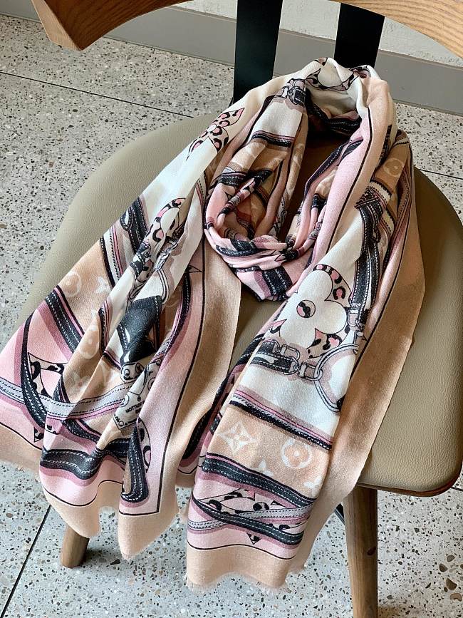 LV Scarf 1059 Pink Size 100x200cm - 1