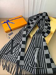 LV Scarf for Men Black 1136 - 4