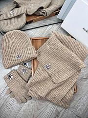 Moncler Wool Beanie Scalf Gloves Set Beige 1164 - 3