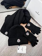 Moncler Wool Beanie Scalf Gloves Set Black 1164 - 5