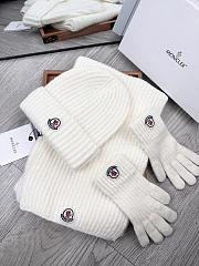 Moncler Wool Beanie Scalf Gloves Set White 1164 - 2