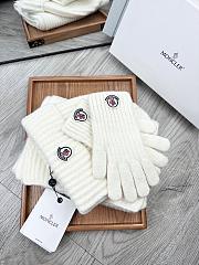 Moncler Wool Beanie Scalf Gloves Set White 1164 - 6