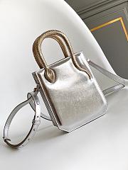 BVLGARI Serpentine Tote Silver Size 13x17x5cm - 2