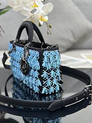 Dior Embroidered Drops of Blue Beads B930512 Size 26x13x5cm - 4
