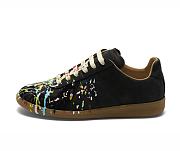 Maison Marginal Paint Replica Sneakers Black - 3
