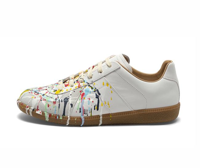 Maison Marginal Paint Replica Sneakers White - 1