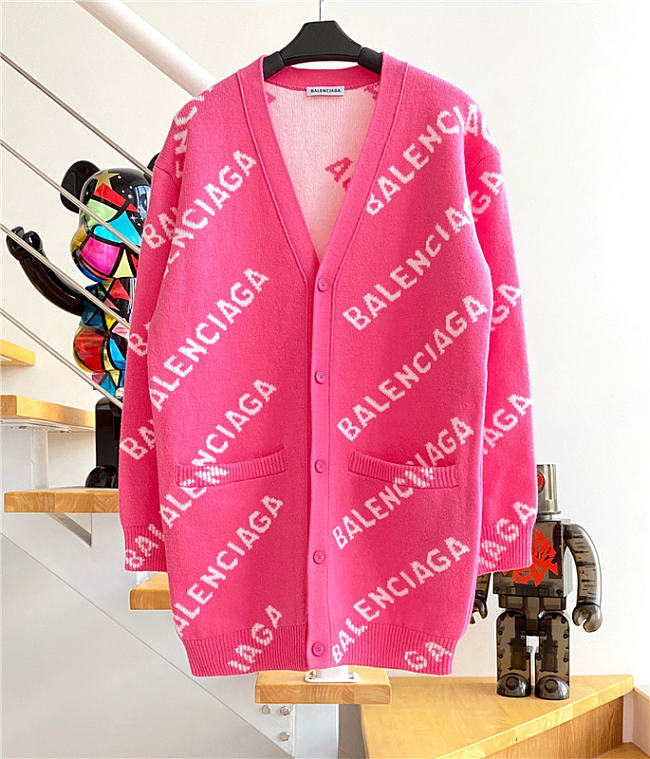 BALENCIAGA\Balenciaga Cardigan Pink NO121190 - 1