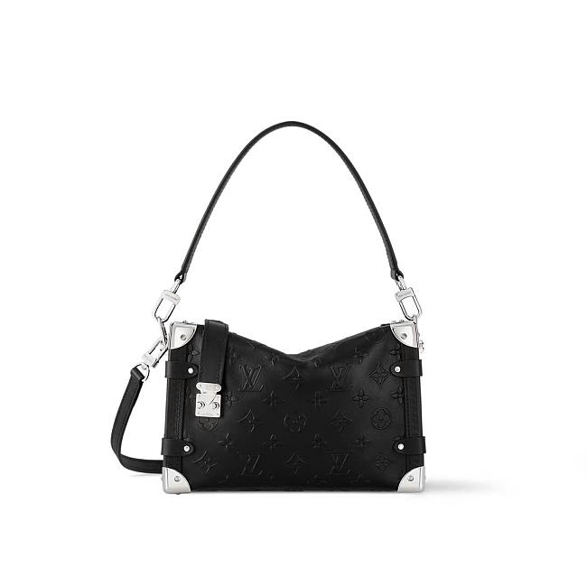 LV Side Trunk MM Black Silver Size 23 x 16 x 8cm - 1