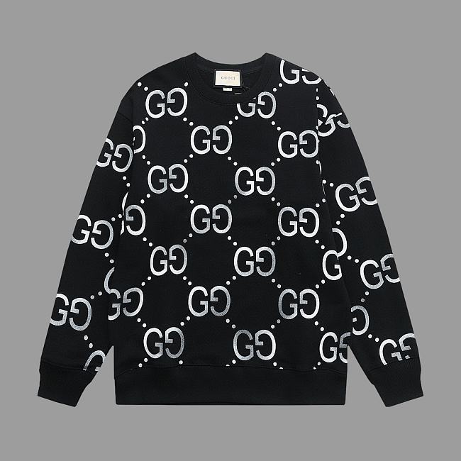 Gucci GG Logo Sweatshirts Black - 1