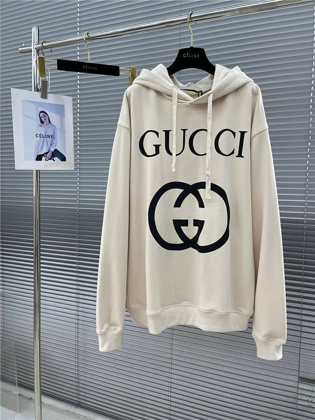 Gucci Hoodie Top Version Cream - 1