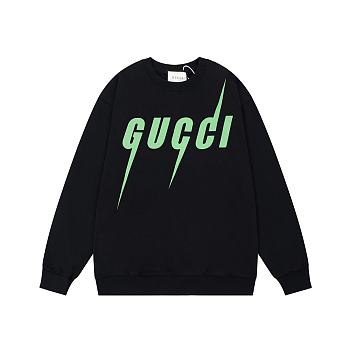 GUCCI SWEATSHIRT GREEN LOGO