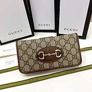 Gucci Horsebit 1955 Wallet Beige Size 19x10X3CM - 1