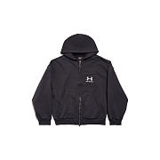 Balenciaga Zip-up Hoodie Regular Fit in Black - 1