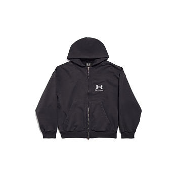 Balenciaga Zip-up Hoodie Regular Fit in Black