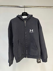 Balenciaga Zip-up Hoodie Regular Fit in Black - 5