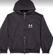 Balenciaga Zip-up Hoodie Regular Fit in Black - 2