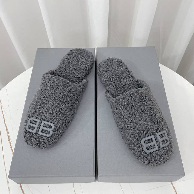 Balenciaga Grey Cosy BB Mule - 1