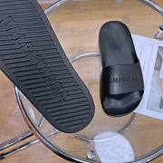 Balenciaga Logo Mono Platform Black Slide - 4