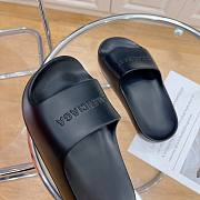 Balenciaga Logo Mono Platform Black Slide - 5