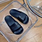 Balenciaga Logo Mono Platform Black Slide - 2