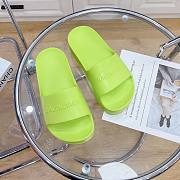Balenciaga Logo Mono Platform Green Slide - 6