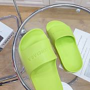 Balenciaga Logo Mono Platform Green Slide - 2