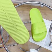 Balenciaga Logo Mono Platform Green Slide - 4