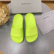 Balenciaga Logo Mono Platform Green Slide - 3