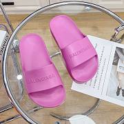 Balenciaga Logo Mono Platform Pink Slide - 4