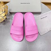 Balenciaga Logo Mono Platform Pink Slide - 2