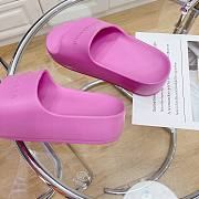 Balenciaga Logo Mono Platform Pink Slide - 3