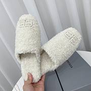 Balenciaga White Cosy BB Mule - 5