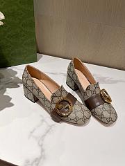 Gucci Blondie Mid-Heel Pumps Brown - 4