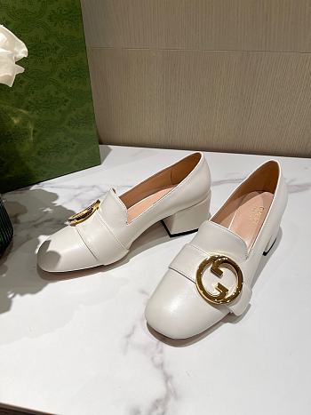 Gucci Blondie Mid-Heel Pumps White