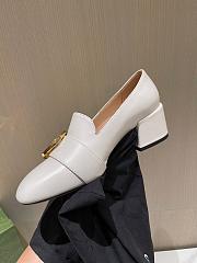 Gucci Blondie Mid-Heel Pumps White - 4