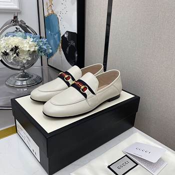 Gucci Loafer with Web White Leather
