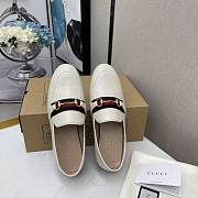 Gucci Loafer with Web White Leather - 4