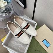 Gucci Loafer with Web White Leather - 2