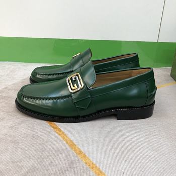 Gucci Millennial Ribot Plaque Green Leather