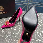 Versace Pointed Toe Pink Lacquer Leather Pumps - 6