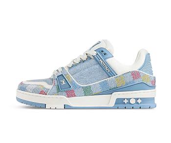 LV Trainer Sneaker Damier Pattern Blue