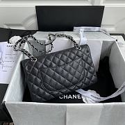 Chanel Handbag A01112 Black Silver Size 15x25x6cm - 5