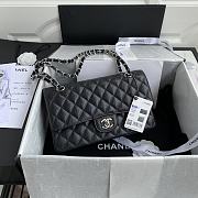Chanel Handbag A01112 Black Silver Size 15x25x6cm - 4