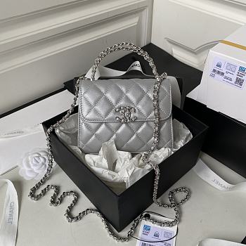 Chanel Handbag AP3237 Grey Size 15x6x10cm